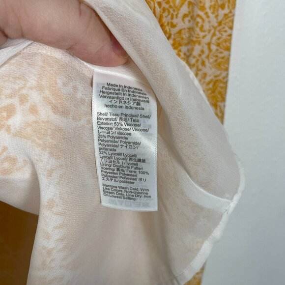 JCREW Yellow Floral Ruffle Top Balloon Sleeve Blouse - Picture 9 of 11